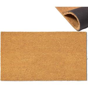 Assaoy Door Mat,Coir Doormats with Heavy Duty Backing,Welcome Front Indoor Plain Doormats for Entrace,Non Slip Rubber Easy to Clean Mat Washable Patio Home Decoration 30 * 17 in