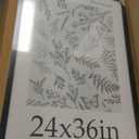 24x36 Poster Frame 4 Pack, Textured Black Wood Picture Frame, Suitable for Photos, Puzzles, Paintings & Maps, Wall Hanging