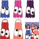 Skicuff 5 Pcs Teacher Group Costume Aprons Halloween Costume Set Classroom Creative Cosplay Apron Teacher Group Ideas Classroom Theme Party Outfits for Women Multicolor