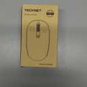 TECKNET Wireless Mouse for Laptop, 2.4G Quiet Computer Mouse with USB Receiver, 4 Buttons Portable Cordless Mice for Chromebook, Laptop, PC, Mac, 800/1200/1600 DPI (Rose Red)