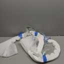 2 Pcs 48 x 110 Inches Temporary Blinds No Tools Cut to Size Fabric Paper Shades Adhesive Privacy Blinds for French Door Sliding Door Window Light Filtering Pleated Shades (White)