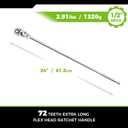 Der Erwachte 1/2 inch Drive Extra Long Flex Head Ratchet