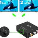 HDMI to RCA, 1080p HDMI to AV 3RCA CVBs Composite Video Audio Converter Adapter Supports PAL/NTSC for TV Stick, Chromecast, Apple TV, PC, Laptop, Xbox, HDTV, DVD-Black
