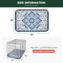 FXW Washable Pee Pads for Dogs, Leak-Proof & Non-Slip, Specifically Designed for 36inch Cages, 23" x 35" Rectangle, Mandala Blue, 2 Packs