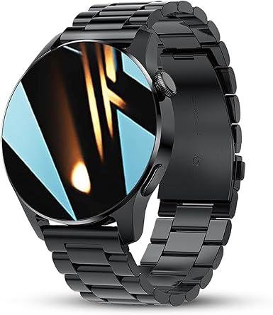 FILIEKEU Men Women Smart Watch Bluetooth Calls Heart Rate Sleep Monitor Steps Mens Smart Watch IP67 Waterproof Fitness Tracker Casual Black Stainless Steel Smart Watches for Android iOS