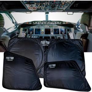 Boeing 737 Cockpit Sunshade Triple-Layer Blackout | Precision Fit for 737 NG & MAX | Foldable | Tested by Pilots