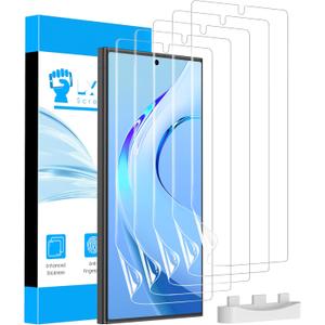 LYWHL 5 Pack for Samsung Galaxy S23 Ultra Screen Protector [Like Original Fingerprint Unlock], Real Invisible Self-Healing Protective Film [Not Glass], HD Clear, Case Friendly, Scratch-Resistant (Transparent)