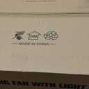 VOLISUN Low Profile Ceiling Fan with Light and Remote, 23.6in Flush Mount, Dimmable LED Fan Light, Bladeless for Bedroom (Black)