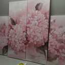 FuShvre Pink Flower Wall Art Hydrangea Floral Canvas Painting Prints for Home Bedroom Living Room Wall Decor Framed Large