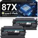 CF287XD 87X Toner Cartridge 2-Pack High Yield 87A Black Toner Replacement for HP 87X CF287X 87A CF287A Works Laser Enterprise MFP M527, M506 Series, Laser Enterprise Pro M501 Series Printer