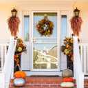 RECUTMS Fake Hanging Plants 4 Pcs Artificial Boston Ferns for Outdoors UV Resistant Draping Faux Greenery Plastic Decorative Vines for Bedroom Wall Garden Wedding Indoor (Brown)