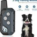 Shock Collar for Dogs, IP67 Waterproof Dog Training Collar with Remote, 3 Training Modes with Beep, Vibration, and Safe Static, Rechargeable E Collar for Large Medium