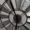 La Crosse 22 in. Decorative Metal Windmill Quartz Wall Clock