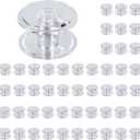 SINGER Class 15 Bobbins for Sewing Machines, Transparent Plastic Bobbins, 50 Count