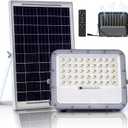Solar Flood Lights Outdoor Waterproof - 5000 Lumen Dual-color LED Lights Dawn to Dusk,Heavy Duty Aluminum Exterior Security Light with Remote Control,Bright Spot Light for Outside Wall, Patio, Yard