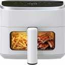 Sweetcrispy Air Fryer 4 Quart with Window, 1500W Digital Airfryer with 8 Presets, 60-Min Timer, Max 400F, Auto Shut Off & Nonstick Dishwasher Safe Basket, Shake Reminder for Small Kitchen, 4.23 QT