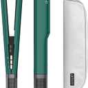 IG INGLAM Air Straightener, Style From Wet Hair, 2.2" Dryer Straightener, 200M Negative Ionic, One-Step Air Straight for Medium and Long Hair (14"-30"), Dark Green