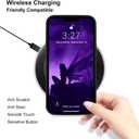 OOK Designs for iPhone 13 Case Glitter Purple Butterfly Nebula Space Design Hard PC+Soft TPU Bumper Anti-Slip Ultra Thin Cover Protective Shockproof Case for iPhone 13