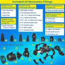91018 3000 GPH Submersible Water Pump for Pond Waterfall Fountain Hydroponics Aquarium Skimmers Filter System Fish Tank Koi Pool Up To 3000 Gallons with 20FT Cord, 165W, 15FT Lift Height