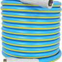 HQMPC Hose Garden Hose With 5/8 in. x 30 ft. Water Hose Heavy Duty Durable Material Water Hose with Solid Fittings (BLUE)