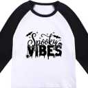 Toddler Halloween Shirt Cute Pumpkin T-Shirts Boo Tees Boy Girl Little Turkey Thanksgiving Short Sleeve Tops (Spooky)