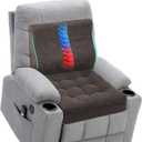 HAVARGO Recliner Cushions for Elderly with Lumbar Support, Patent Design 20x20x5 Inch Thick Chair Cushion Soft Tufted Dual Layer Booster Seat Cushions for Seniors Recliner Risers Taupe 1 Set