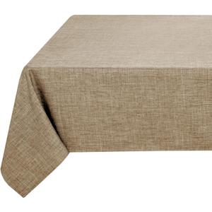 Fitable Textured Linen Tablecloth Square Washable Fabric Table Cloth for 4 Ft Card Table/Coffee Table, Kitchen Table Cover for Dining, Party, Farmhouse (Mocha, 54 x 54 Inch)