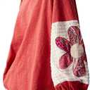 Women's Oversized Sweatshirt Boho Tops Patchwork Crewneck Sweatshirt Floral Long Sleeve Pullover Tops (X-Large, Pink and White)