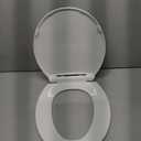Round(Standard) Toilet Seat, Soft-Slow Close, Round Toilet Seat For Round Toilets, Quiet-Close Lid And Seat, Easy To Install And Clean, Never Loosen, White(16.5")