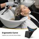 AISEELY Shampoo Bowl Neck Rest, Ergonomic Gel Neck Pad for Shampoo Sink, Rubber Salon Sink Neck Rest, Professional Shampoo Bowl Neck Cushion Support for Home Salon, Barber Shop & Beauty Salon