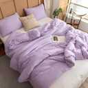 ROSGONIA California King Comforter Set Lavender, 3pcs (1 Boho Purple Cal King Comforter & 2 Pillowcases), All Season Bedding Bedspread Blanket Quilts