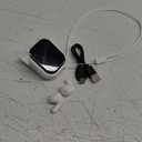 Open In-Ear AI Translation Wireless Earbuds - HTC NE20 Bluetooth 6.0, 130+ Language Translator, IPX5 Sweatproof for Running/Business, With LED Touch Screen, Beige white