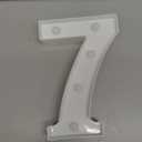 Pooqla Decorative LED Light Up Number Letters, White Plastic Marquee Number Lights Sign Party Wedding Decor Battery Operated (7)