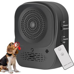 Rechargeable Anti Barking Device for Dog Ultrasonic Dog Bark Control Device Waterproof 60ft Remote Range Adjustable Frequency 4 Modes Device Effective Anti-Barking Solution for Indoor & Outdoor Use