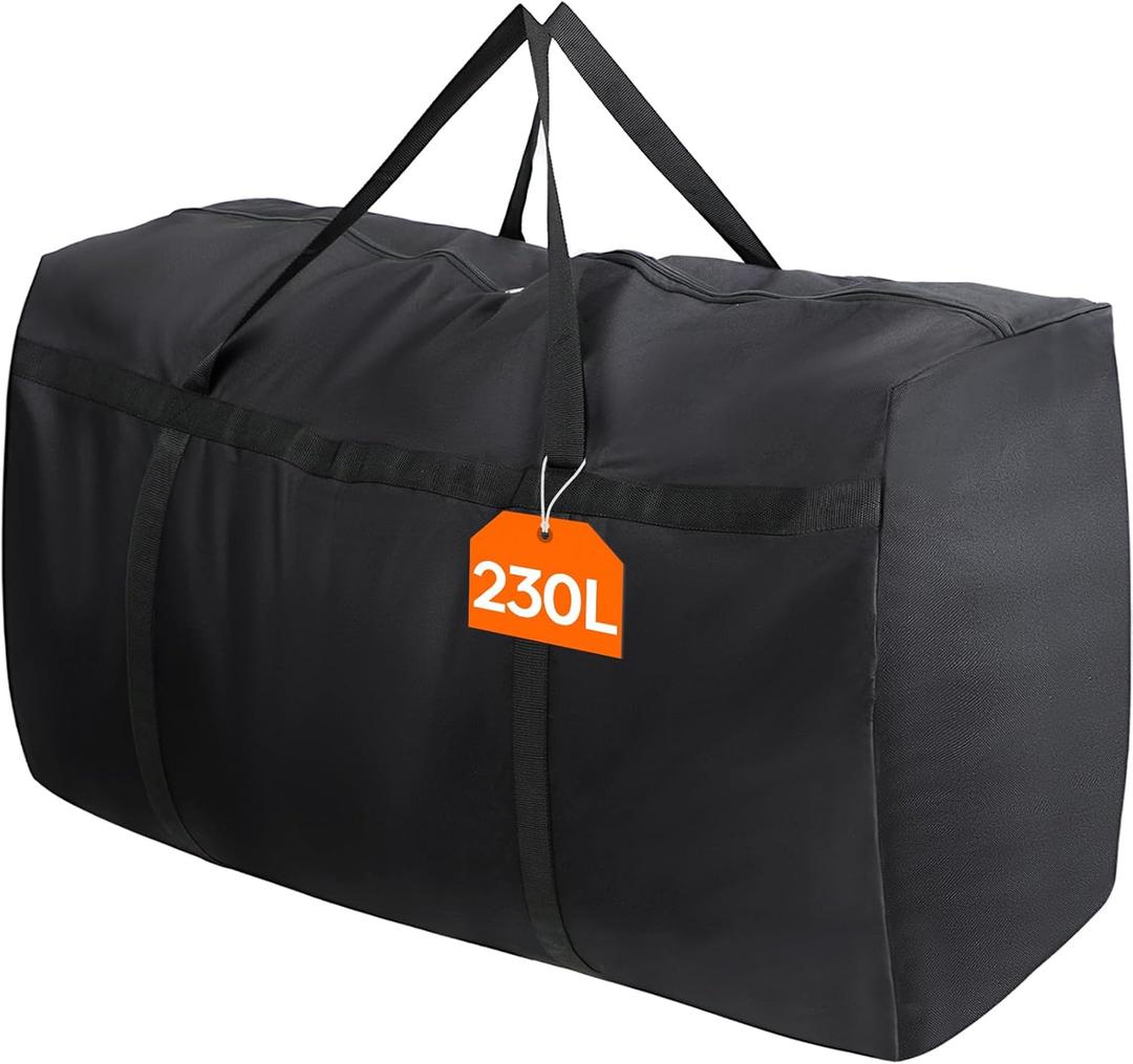 Lifewit 230L Ertra Large Storage Duffle Bag for Traveling, Folable Moving Bags with Zippers and Handles, Heavy Duty Storage Bags Big Totes for Travel, Camping, Storage Bins with Lids for Luggage