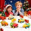 6PCS Press and Go Cars Toys for Toddlers, Infant Fruits Vegetable Racing Cars for 6 9 12 18 Months, Baby Push Go Car Toys, Kids Play Vehicle Set, Birthday for Boys Girls 1 2 3