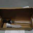 Soap Dispenser Square Built in Sinkwith 47'' Long Tube, Matte Black Brass Pump Head for Kitchen Sink with 17 oz Bottle