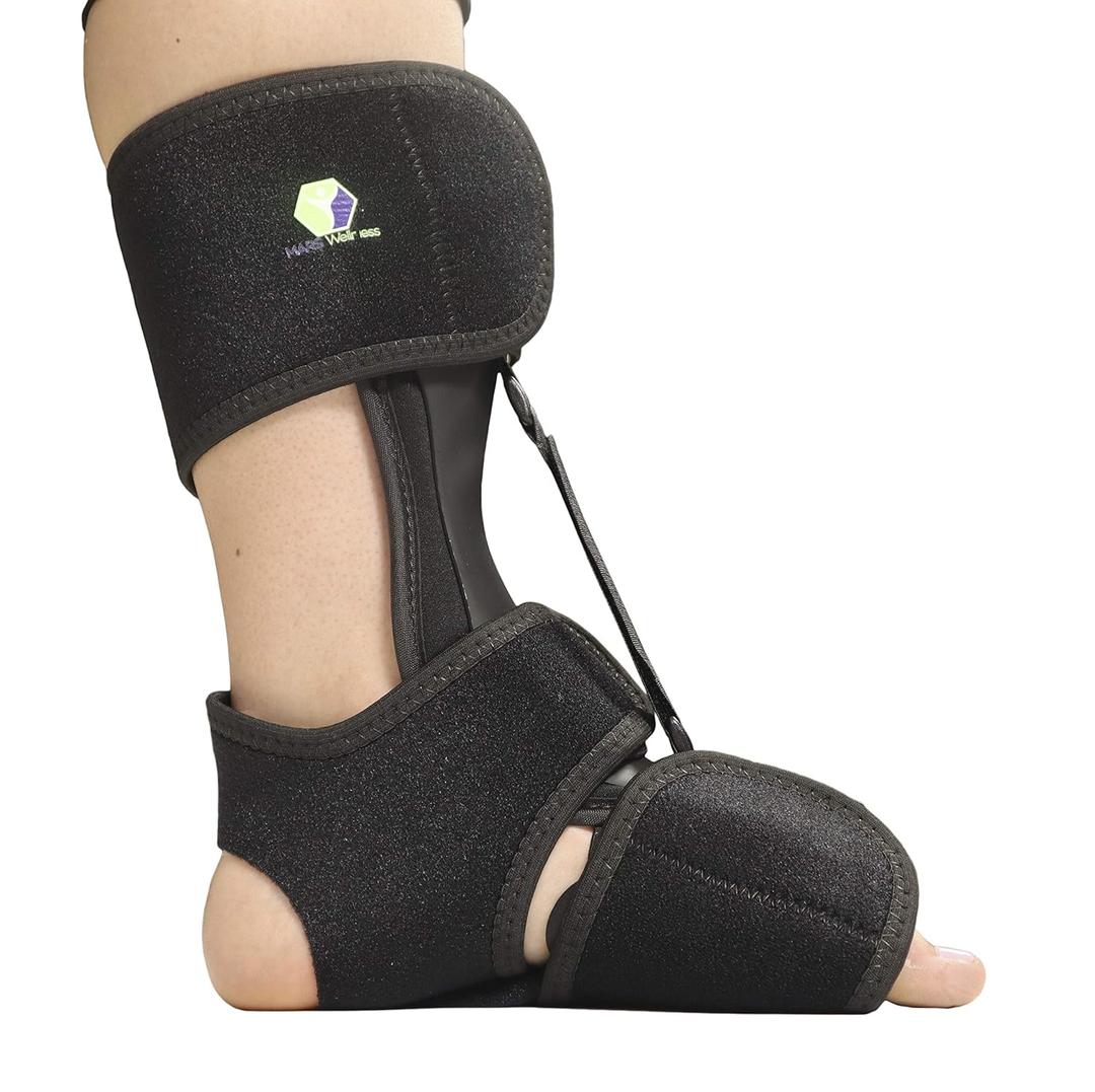 MARS WELLNESS Comfort Dorsal Night Splint - Pain Relief from Plantar Fasciitis, Drop Foot, and Achilles Tendinitis - Large (Large (Pack of 1))