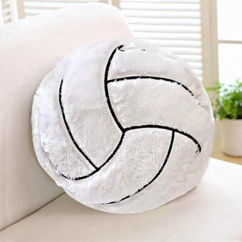 XIYUAN 14inch Volleyball Sports Pillow Soft Stuffed Throw Pillow Toys Fluffy Durable Football Plush Toys Gift - for Kids Boy Girls Children Room Decor Sofa Cushion (Volleyball)