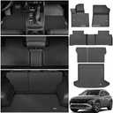 Floor Mats for 2022-2025 Hyundai Tucson Trunk Mat with Backrest Mat All Weather TPE Rubber Cargo Liner Back Seat Cover for 2022 2023 2024 Hyundai Tucson Accessories