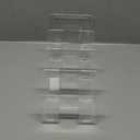 SAYEEC Acrylic File Sorter, Clear File Holder Acrylic Desk Organizer, Sturdy Desktop Files Organizer Files Folder Holder Rack for Envelopes Mail Letter Paper Notebook Electronics (4 Sections, 1 Pack)