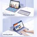 Keyboard Case for iPad Air 11 inch 2025(M3)/2024(M2)/Air 5/Air 4 with Pencil Holder, Cute Candy Color Round Key Detachable Keyboard aslo for iPad Pro 11 4th/3th/2nd/1st Gen ,Teal