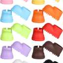 2 x sunla 10 Pairs Doll Shoes for 17cm Dolls, Cute Mini Shoes Accessories for 17cm Dolls Sitting Standing Series, Silicone Doll Rain Shoes Boots