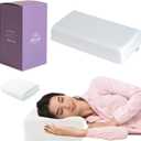 Cube Pillow - 24"x12"x5" Soft Memory Foam Pillows for Side Sleepers - Pain Relief for Neck & Shoulders- Included Extra Pillow Cover - White Square Pillow