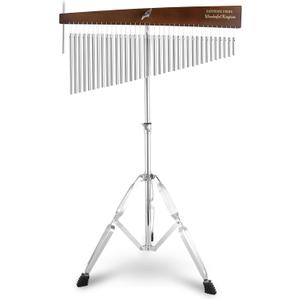 Double Rod Clothes Rack - Large-Capacity Clothing Racks for Hanging Clothes with Lockable Wheels, Space-Saving Metal Coat Rack for Bedroom, Laundry Room, Entryway, 45.6" x 16.9" x 62", Silver