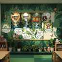 2 x Huwena 8 Pack Rainforest Theme Posters for Vbs 2026, 39 x 28 Inch Large Rainforest Falls Posters 28 x 28 Jungle Animal Poster Pack for Rainforests Church Classroom Party Decor Vacation Bible Learn, 39.4 x 28.3 Inch