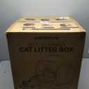 MeoWant Self-Cleaning Cat Litter Box, 75L Extra Large Open Automatic Cat Litter Box for Multi Cats, Integrated Safety Protection/APP Control/Odor Removal Smart Box with Mat & Liner