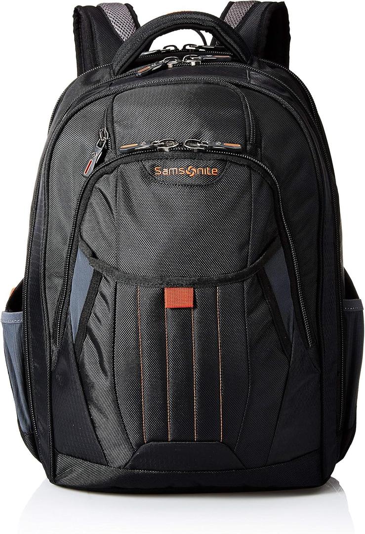 Samsonite Tectonic 2 Large Backpack, Black/Orange, 18 x 13.3 x 8.6