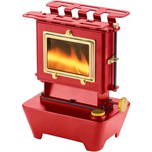 Camping Oil LanternOil Lamp with Cooker StoveFuel Lamp for OutdoorPortable Oil LampPortable and Convenient for Heating and Cooking (Red)