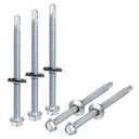 uxcell #14 x 3-9/16" Self Drilling Screws with Rubber Washer, 25pcs Zinc Plated Steel Roofing Screws Hex Head Self Tapping Screws with EPDM Washer for Metal to Metal